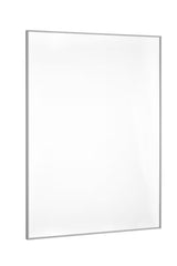 Prostokątne ścienne lustro 63x85 cm w aluminiowej ramie, odpowiednie do nowoczesnej łazienki.