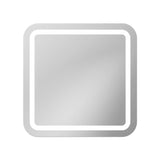 Kwadratowe LUSTRO led Naturel Pavia 60x60 cm z podświetleniem obwodowym i fazowanymi krawędziami