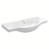 Biała ceramiczna umywalka meblowa Naturel Pro 102 x 50 cm z otworem na pro baterię pośrodku