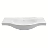 Biała ceramiczna umywalka meblowa Naturel Pro 102 x 50 cm z otworem na pro baterię pośrodku