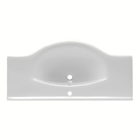 Biała ceramiczna umywalka meblowa Naturel Pro 102 x 50 cm z otworem na pro baterię pośrodku