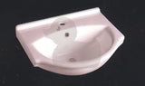 Biała ceramiczna umywalka meblowa Naturel Pro 43x34 cm z otworem na pro baterię pośrodku i z przelewem.