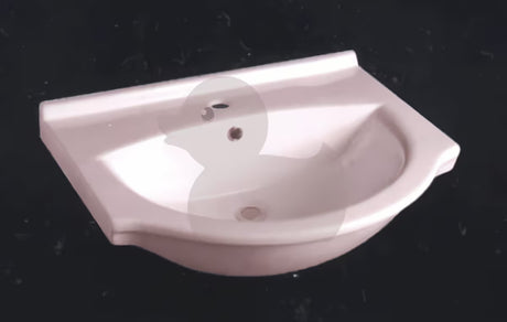 Biała ceramiczna umywalka meblowa Naturel Pro 61 x 51 cm z otworem na pro baterię pośrodku
