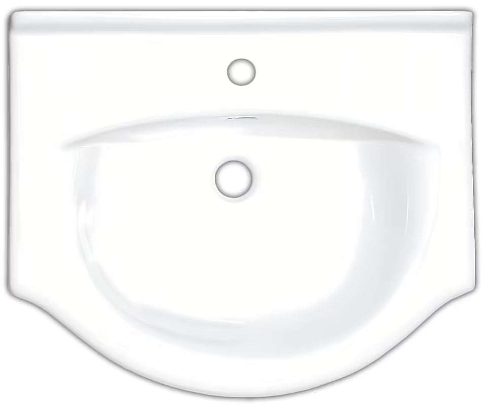 Biała ceramiczna umywalka meblowa Naturel Pro 66 x 51 cm z otworem pro na baterię pośrodku