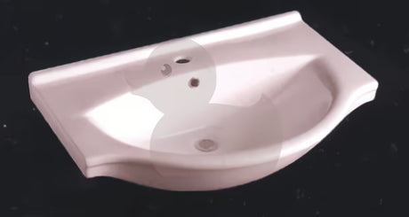 Biała ceramiczna umywalka meblowa Naturel Pro 66 x 51 cm z otworem pro na baterię pośrodku