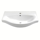Biała ceramiczna umywalka meblowa Naturel Pro 70x51 cm z otworem na pro baterię pośrodku
