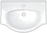 Biała ceramiczna umywalka meblowa Naturel Pro 81 x 50 cm z otworem na baterię pośrodku