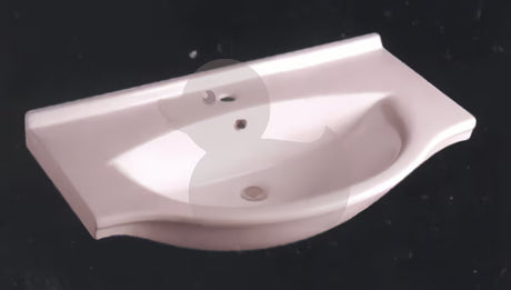 Biała ceramiczna umywalka meblowa Naturel Pro 81 x 50 cm z otworem na baterię pośrodku