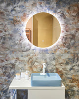 Okrągłe LUSTRO led Naturel Project 80x80 cm z matą przeciwmgielną i klasą szczelności IP44