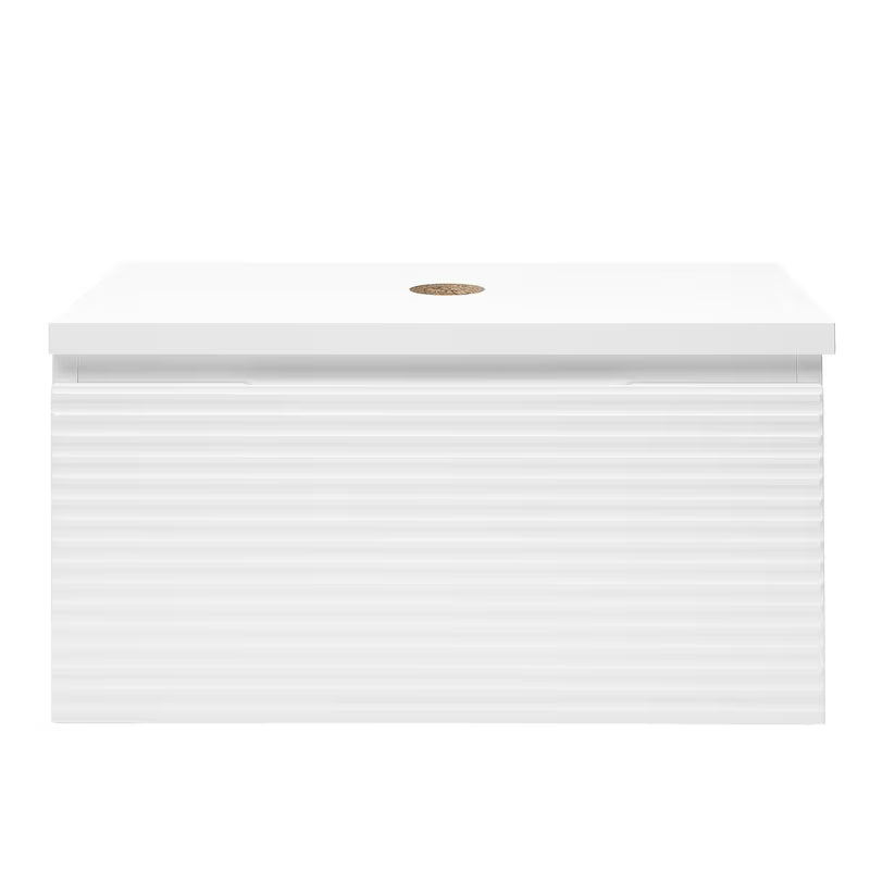 Wisząca szafka pod umywalkę Naturel Savona 98x43x44,8 cm w białym połysku