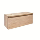 Wisząca szafka pod umywalkę Naturel Savona w dekorze dąb halifax mat z frezowanym frontem