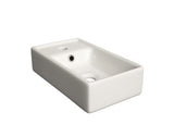 Biała ceramiczna umywalka meblowa Naturel Stilla 40x22 cm z otworem pro na baterię i otwartym przelewem.