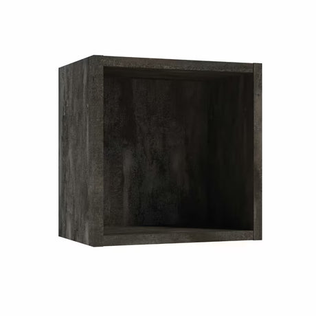 Czarny wiszący regałowy pojemnik Naturel Stilla do łazienki o wymiarach 30x30x20 cm.