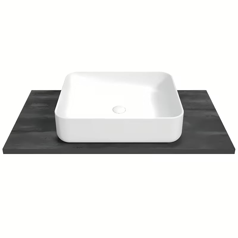 Czarny blat maskujący Naturel Stilla z laminatu pro meble łazienkowe