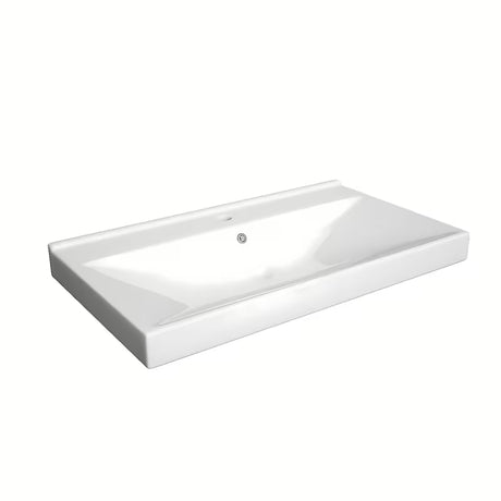 Białe ceramiczne umywalka meblowa Naturel Stilla odpowiednie pro meble łazienkowe.