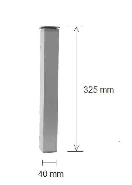 Noga meblowa Naturel Vario Dekor w wykończeniu aluminiowym, dekoracyjna noga z regulacją wysokości do mebli wiszących.