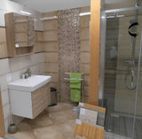 Szafka lustrzana Naturel Vario w dekorze dąb bardolino z półkami