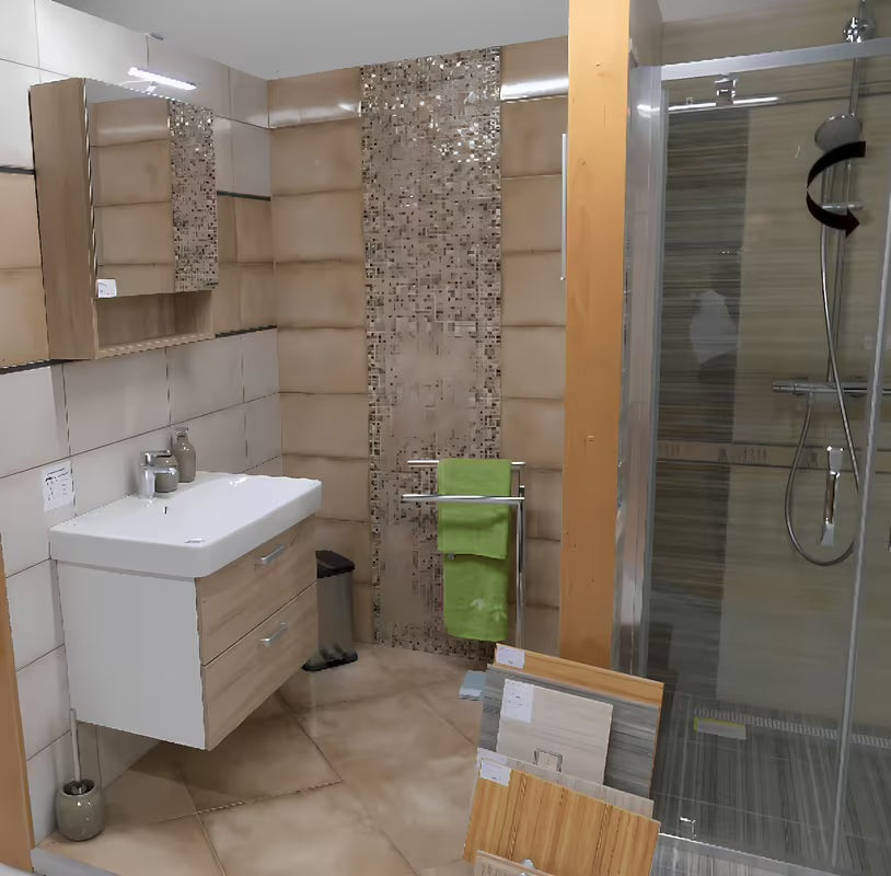 Szafka lustrzana Naturel Vario w dekorze dąb bardolino z półkami