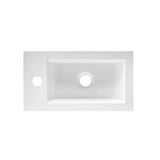 Biała meblowe mała umywalka Naturel Verona 40 x 22 cm z lanego marmuru z otworem pro baterię