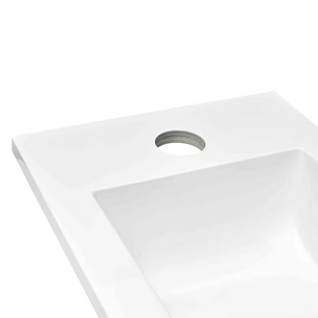 Biała meblowe mała umywalka Naturel Verona 40 x 22 cm z lanego marmuru z otworem pro baterię