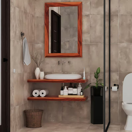 Blat maskujący Naturel Wood z litego drewna palisandrowego z lakierowaną powierzchnią