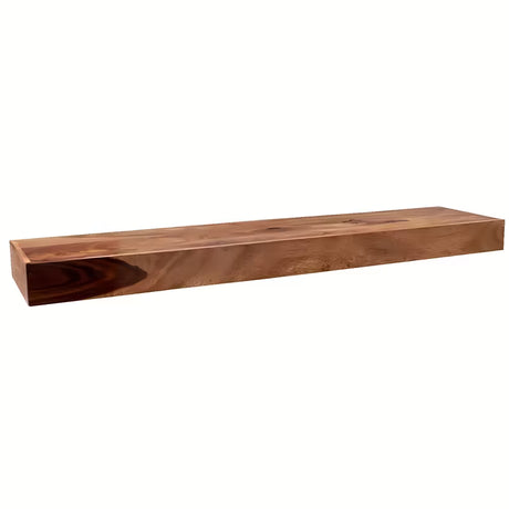 Półka ścienna Naturel Wood z litego palisandru o matowej powierzchni i wyraźnym usłojeniu drewna.