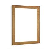 Lustro Naturel Wood w ramie z litego dębu o wymiarach 60x80 cm, w dekorze dębu.