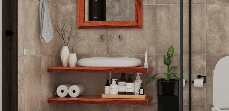 Naturel Wood w dekorze drewna pro ciepłego wyglądu łazienki