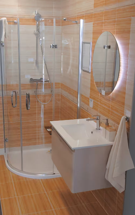 Okrągłe LUSTRO led Naturel 60x60 cm do łazienki, IP44, z zimnym białym światłem 6000 K