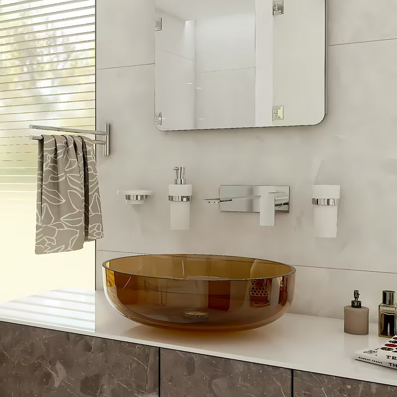 Chromowany dozownik mydła w płynie Nimco Bormo z ceramicznym pojemnikiem
