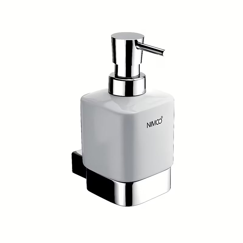 Chromowany dozownik mydła w płynie Nimco Kibo z ceramicznym pojemnikiem