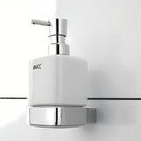Chromowany dozownik mydła w płynie Nimco Kibo z ceramicznym pojemnikiem