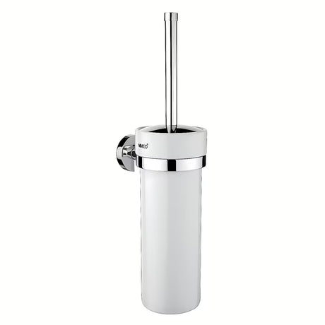 Nimco Unix SZCZOTKA do Wc w chromie z ceramicznym pojemnikiem i mosiężnym uchwytem
