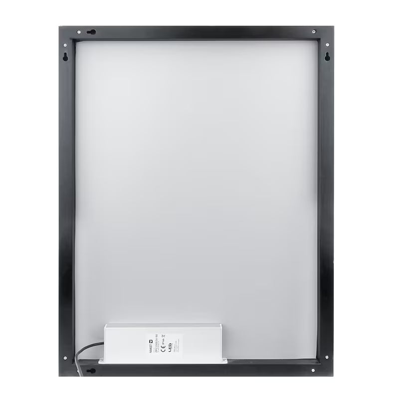 Nimco podświetlane LUSTRO led 60x80 cm w czarnym wykończeniu, z oświetleniem po obwodzie