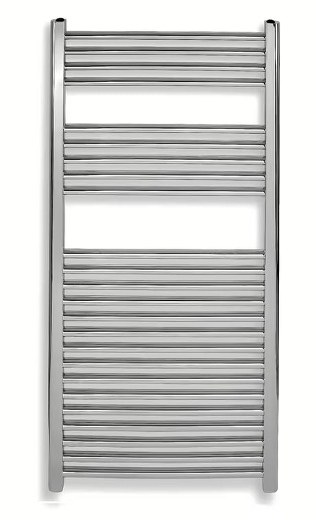 Kombinowany łazienkowy grzejnik łazienkowy Novaservis 45x120 cm w chromie, o prostych liniach