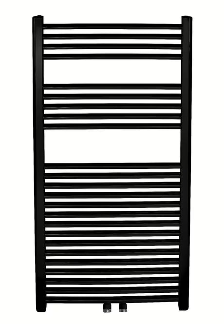 Kombinowany grzejnik łazienkowy Novaservis w kolorze czarnym, wymiar 60x160 cm