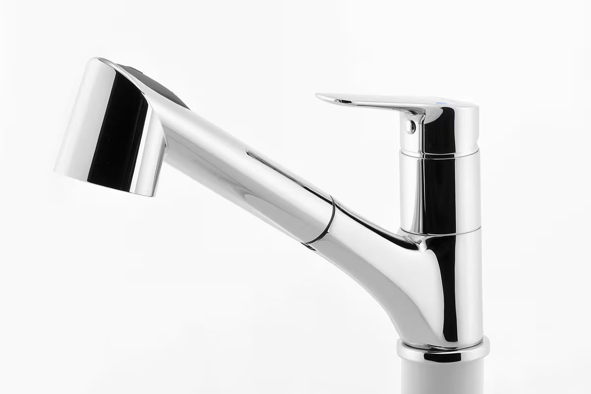 Novaservis Metalia 54 stojąca bateria zlewozmywakowa w błyszczącym chromie z wyciąganą wylewką