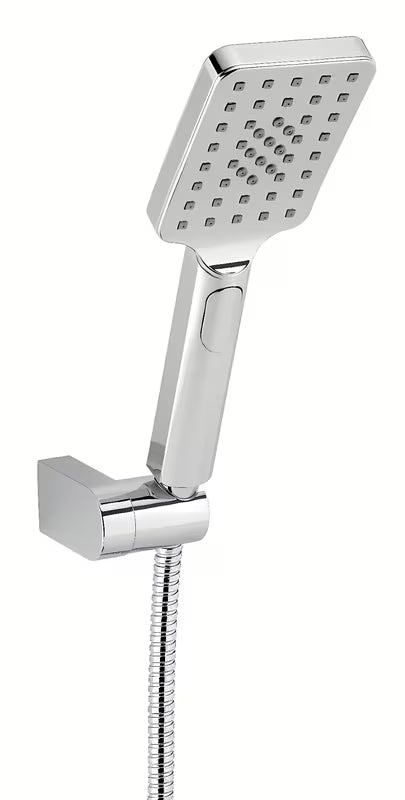 Novaservis Metalia 54 zestaw wannowy w chromie z 3-funkcyjną rączką prysznicową i metalowym wężem Anti-twist 150 cm