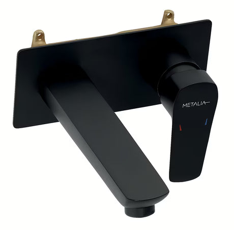 Novaservis Metalia 58 podtynkowa bateria umywalkowa w kolorze czarny mat