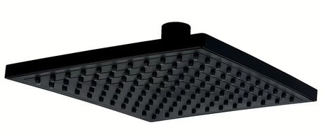 Czarna kwadratowa deszczownica  Novaservis 20x20 cm ze stali nierdzewnej z dyszami EasyClean