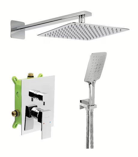 Podtynkowy system prysznicowy Novaservis w chromie korpus podtynkowy w komplecie