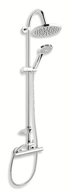 Novaservis system prysznicowy z baterią termostatyczną w chromie z deszczownicą 200 mm i słuchawką prysznicową