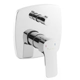 Optima Cube Way podtynkowa prysznicowa i bateria wannowa w wykończeniu chrom z dźwignią