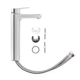 Optima Cube Way wysoka bateria umywalkowa w wykończeniu chrom z dźwignią