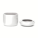 Biały ceramiczny pojemnik z pokrywką Optima Daira o prostym, ponadczasowym wzornictwie
