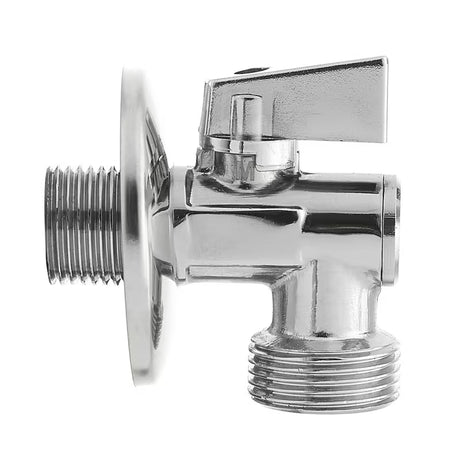 W całości metalowy zawór kątowy Optima 1/2x3/4 z plastikową klapką i zintegrowanym filtrem