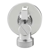 W całości metalowy zawór kątowy Optima 1/2x3/4 z plastikową klapką i zintegrowanym filtrem
