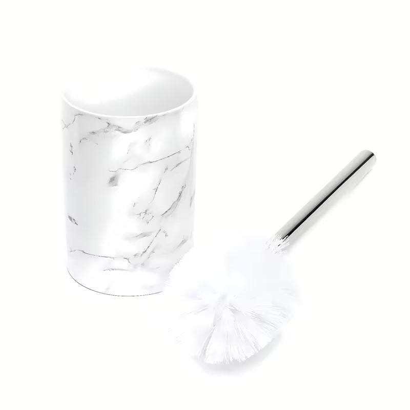 Ceramiczny SZCZOTKA do Wc Optima Marmo z imitacją marmuru pro łazienki w marmurowym stylu.