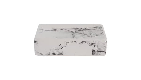 Ceramiczny mydelniczka Optima Marmo z imitacją marmuru pro łazienki