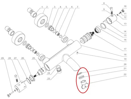 Zamienny perlator Neoperl z kluczem pro termostat wannowy Optima
